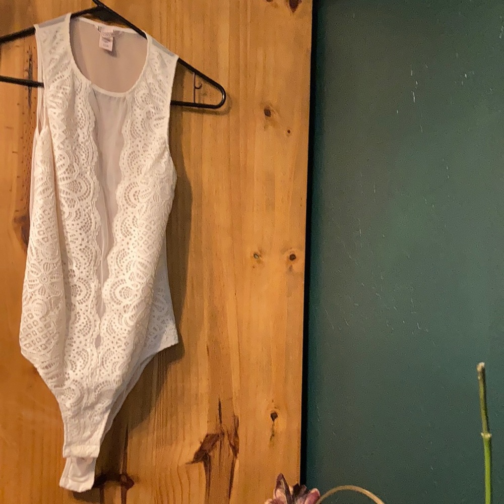 ~SOLD~ Victoria Secret White Lace Sheer Teddy